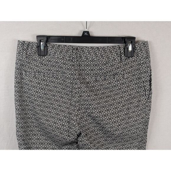 Banana Republic Pattern Hampton Pant Black & White Women's Size 4 - Picture 11 of 13